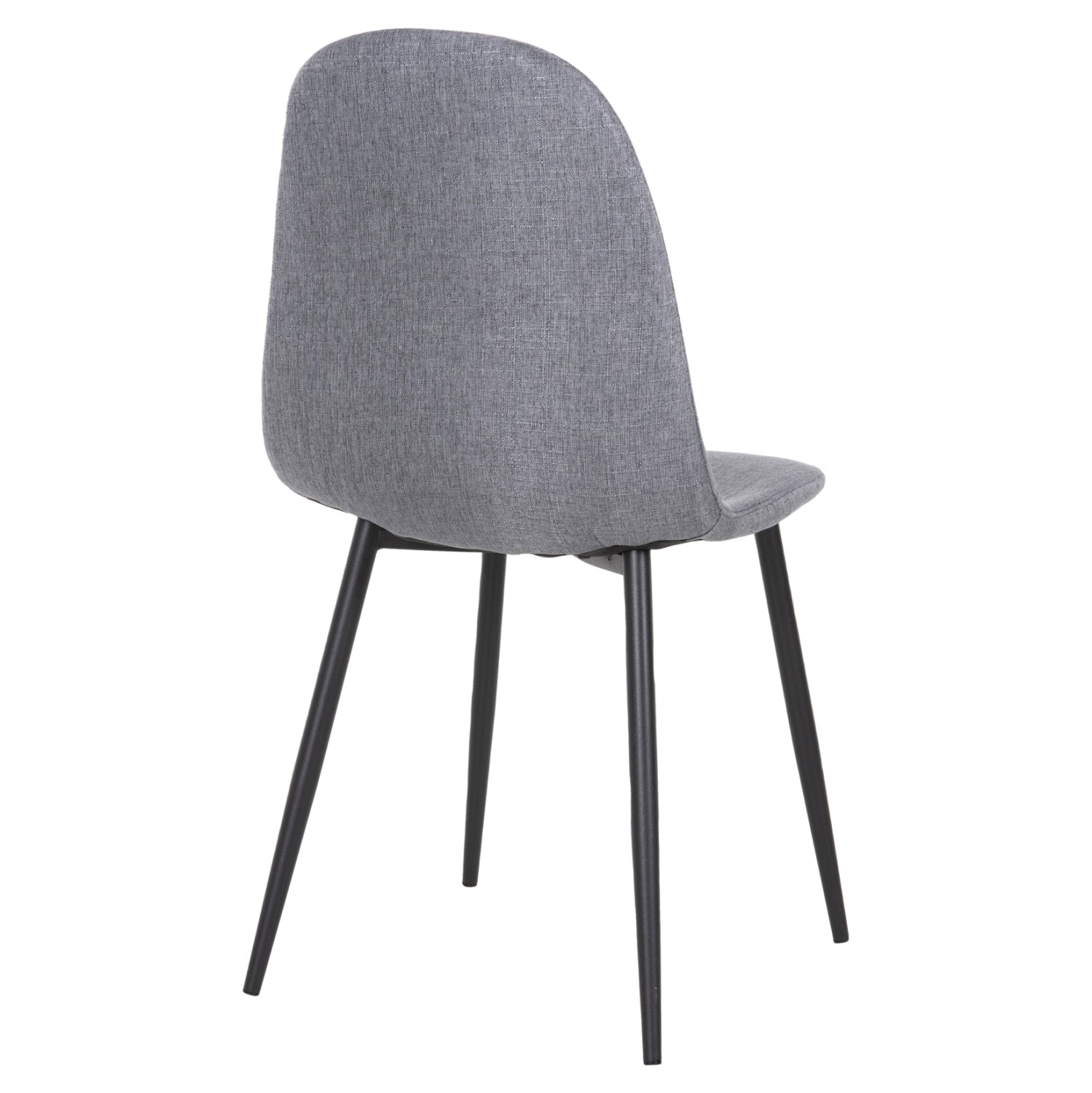 DINING CHAIR LEONARDO HM00100.26 GREY FABRIC & BLACK METAL LEGS 42x49,5x89Hcm.