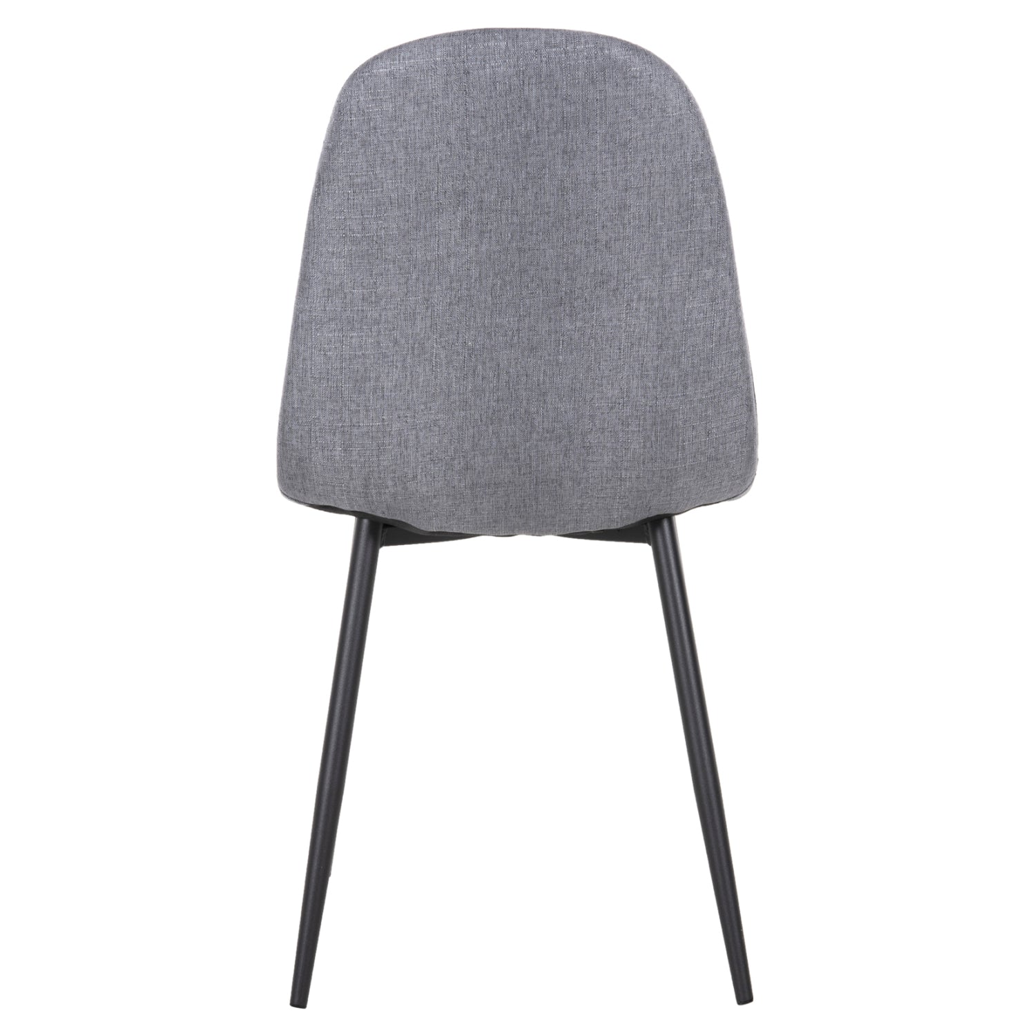 DINING CHAIR LEONARDO HM00100.26 GREY FABRIC & BLACK METAL LEGS 42x49,5x89Hcm.