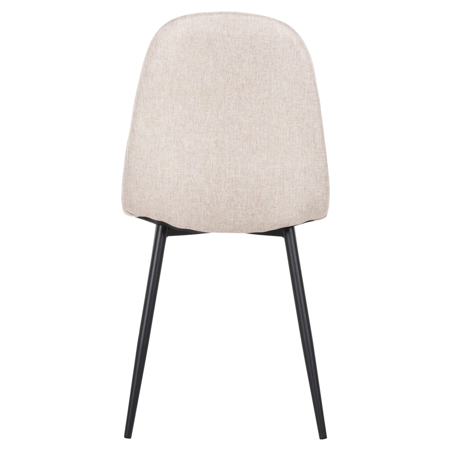 DINING CHAIR LEONARDO HM00100.27 BEIGE FABRIC & BLACK METAL LEGS 42x49,5x89Hcm.