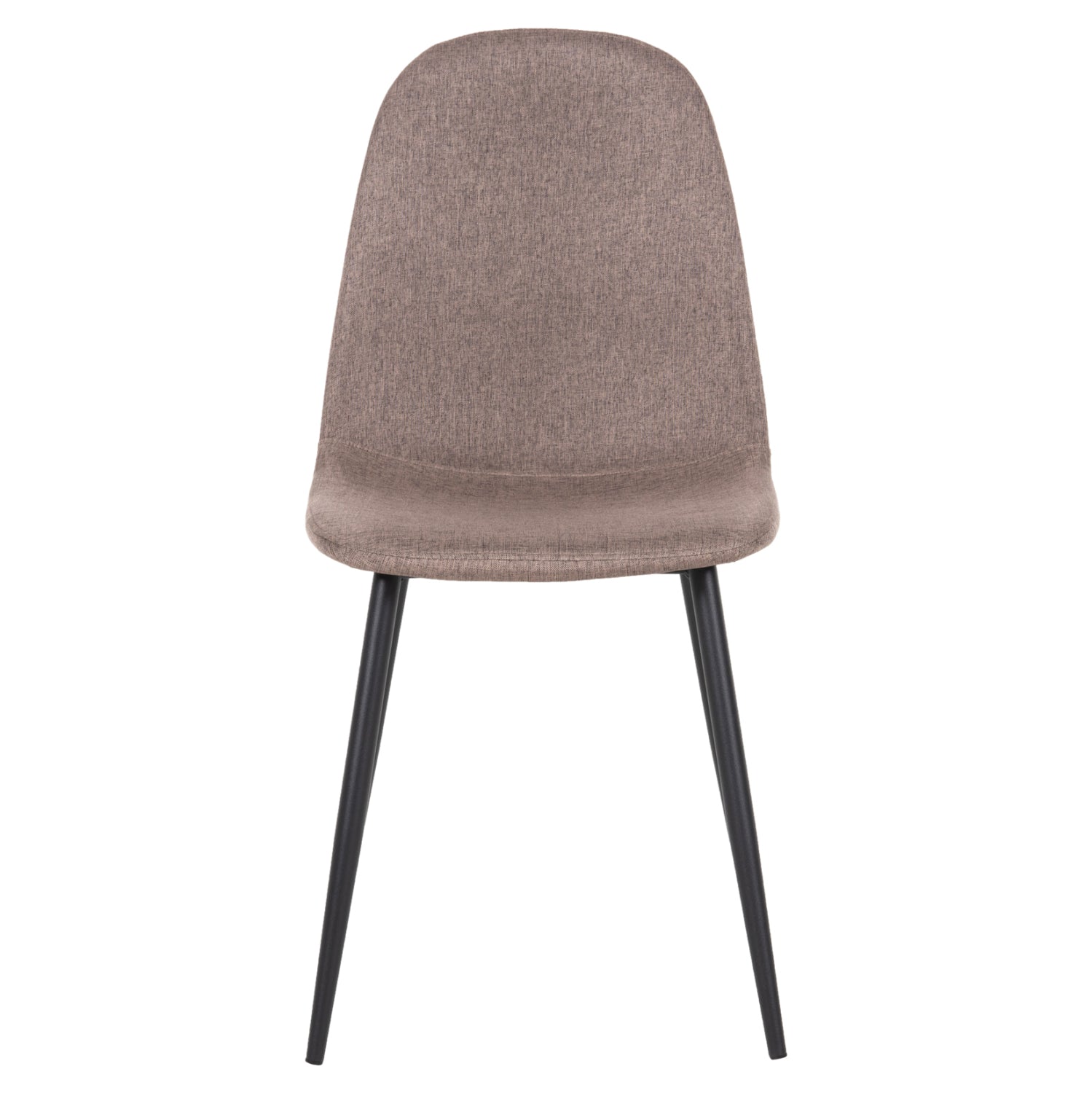 DINING CHAIR LEONARDO HM00100.28 DARK BEIGE FABRIC & BLACK METAL LEGS 42x49,5x89Hcm.