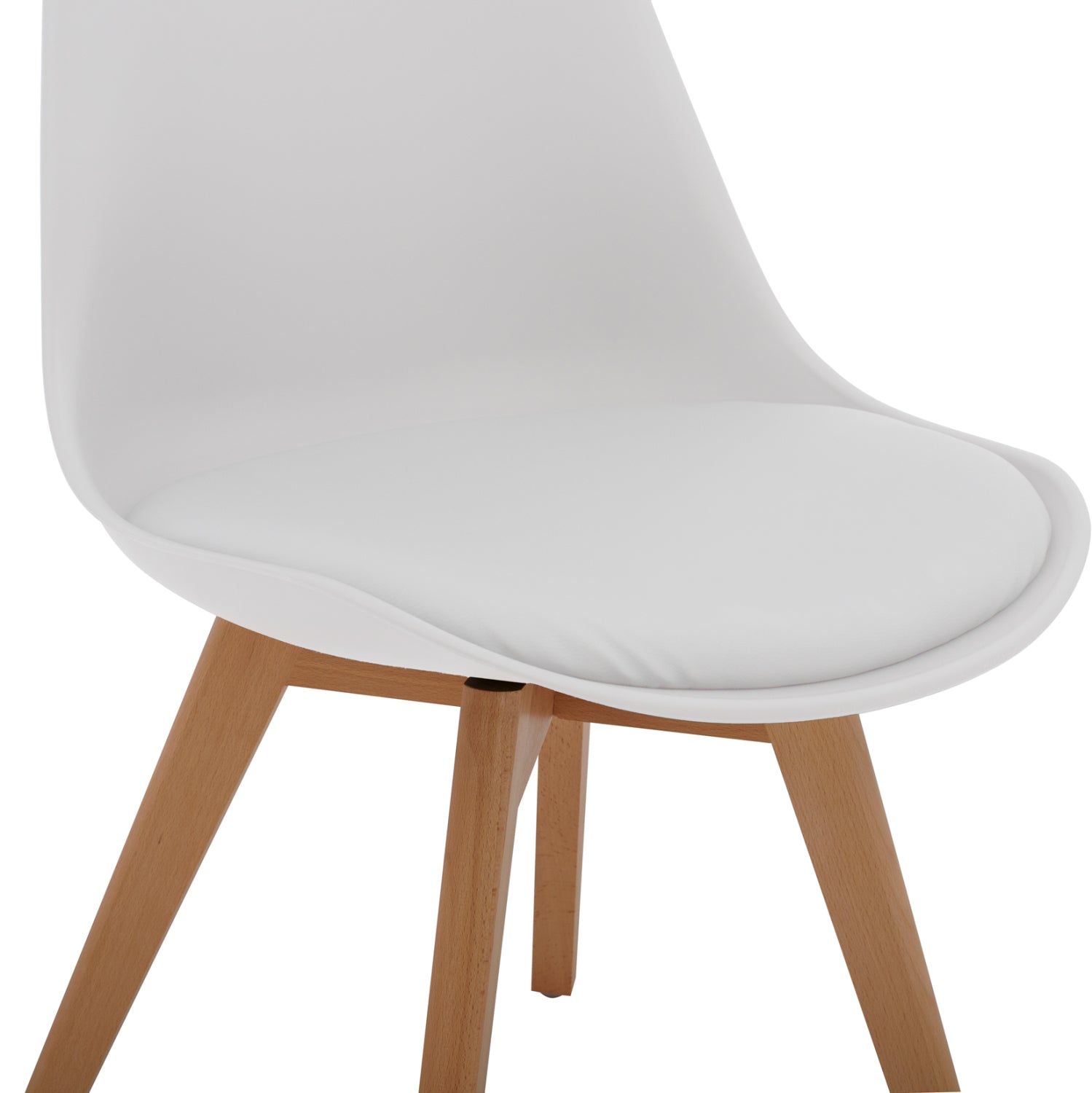 Chair Vegas HM0033.01-wooden legs-white seat-47x56,6x82Υ cm