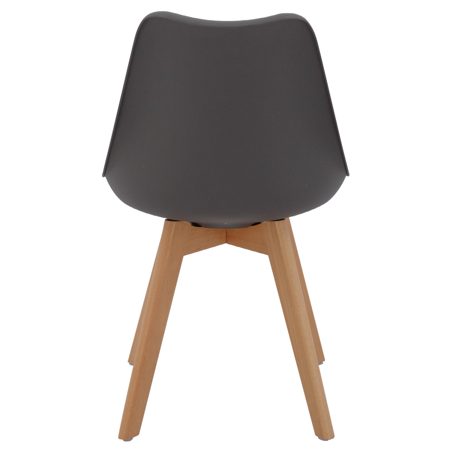 DINING CHAIR VEGAS HM0033.03 BEECH WOOD LEGS-P.P. SEAT IN DARK GRAY 45x56x80Hcm.