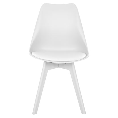 Chair Vegas HM0033.31 POLYPROPYLENE-PU-WHITE 47,5x55x82 cm