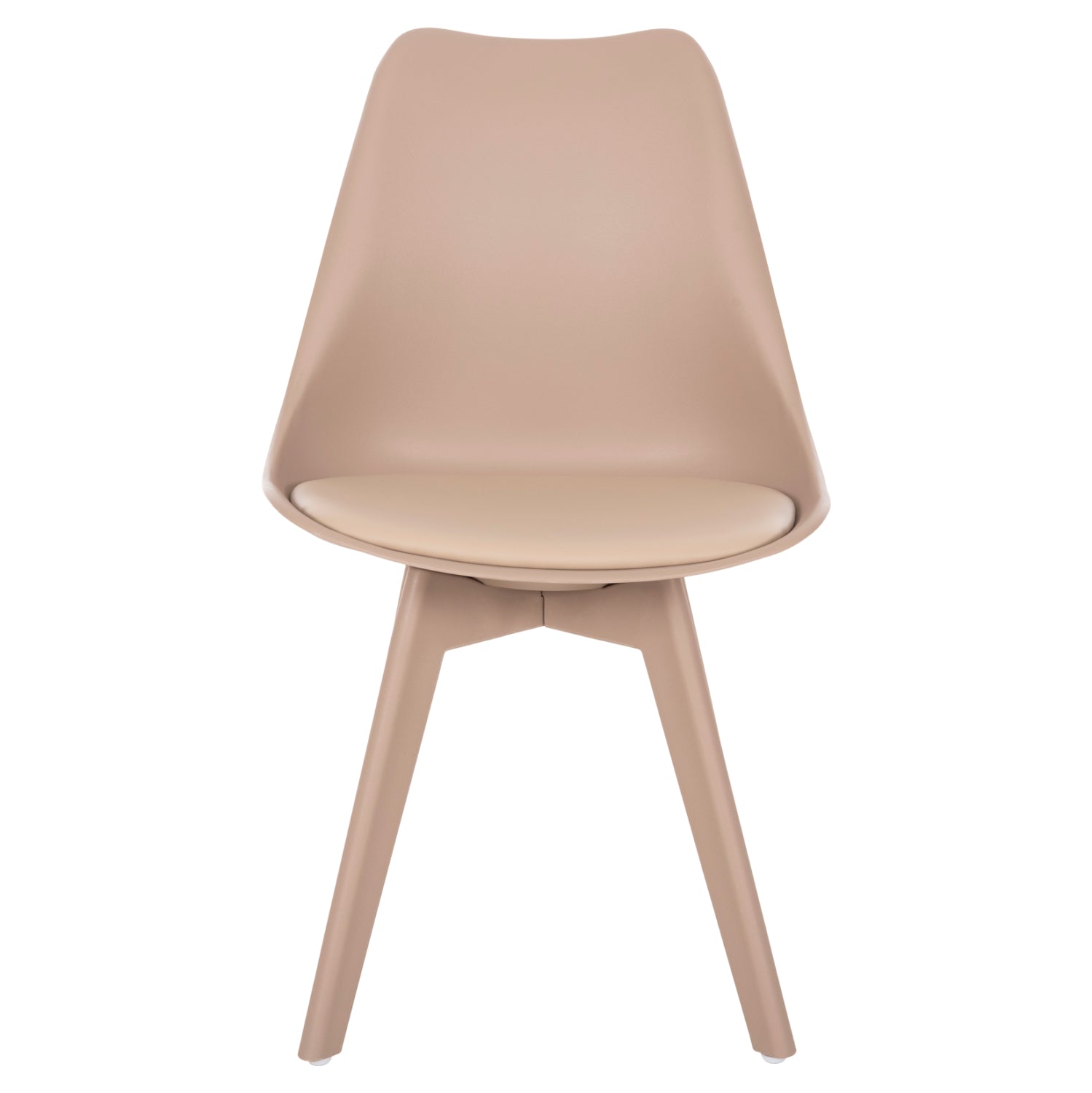 Dining Chair Vegas HM0033.45 with polypropylene legs and PP seat Cappuccino 49x55.5x84H cm.