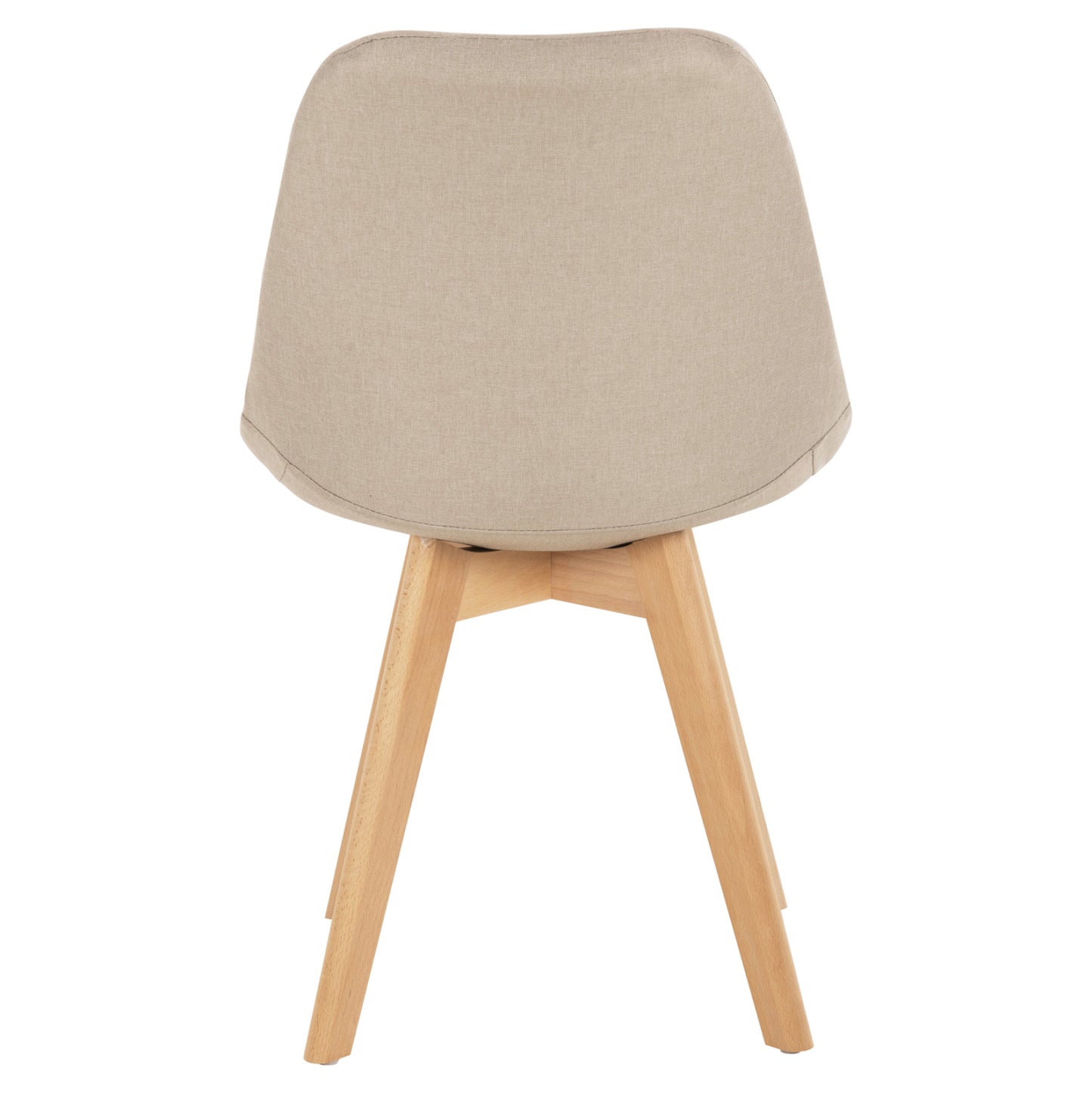 DINING CHAIR VEGAS HM0033.54 BEECH LEGS-BEIGE FABRIC 48Χ58Χ80H cm.