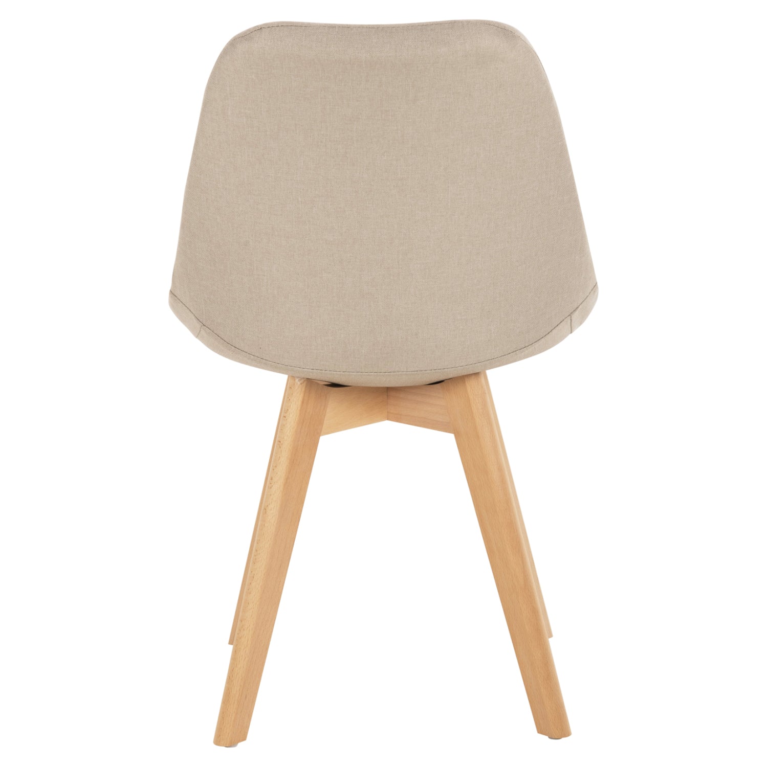 DINING CHAIR VEGAS HM0033.54 BEECH LEGS-BEIGE FABRIC 48Χ58Χ80H cm.