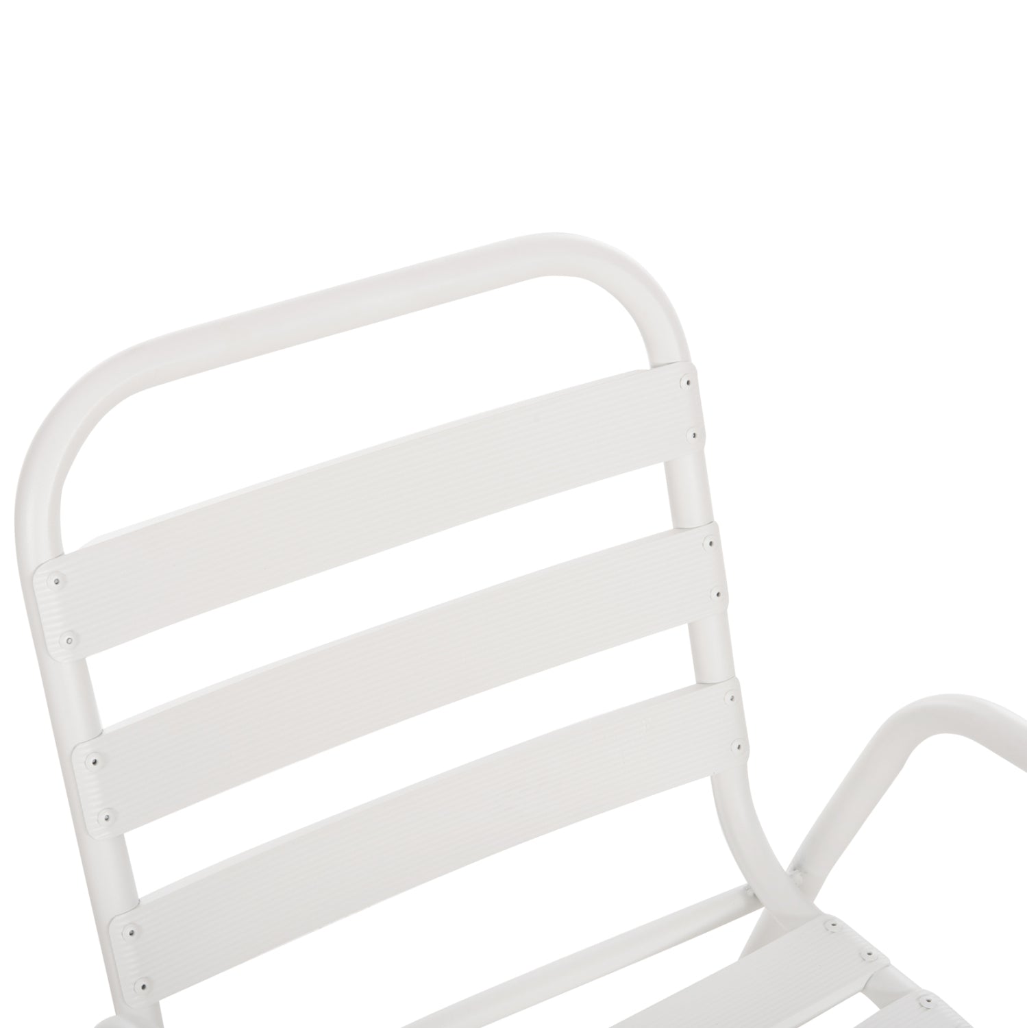 CHAIR PRELUDE HM5970.02 METAL FRAME-ALUMINUM SEAT & BACKREST-WHITE 54x56x79Hcm.