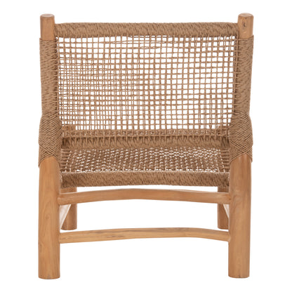 CHAIR INDOOR LONDER HM5986 TEAK WOOD AND SYNTHETIC RATTAN 63x77x77Hcm.