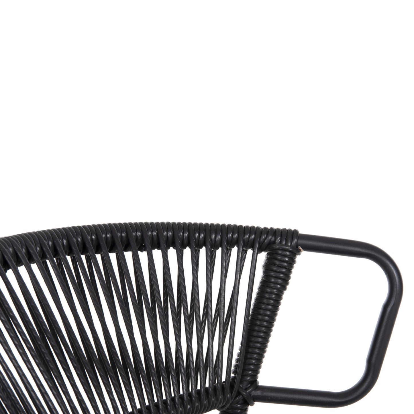 CHAIR SUKI HM6053.02 METAL AND SYNTHETIC RATTAN IN BLACK COLOR 54x62x80Hcm.