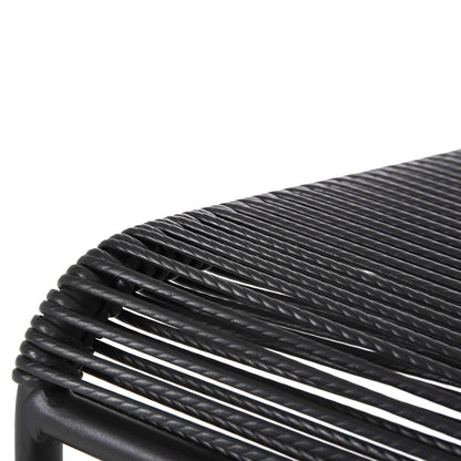 CHAIR SUKI HM6053.02 METAL AND SYNTHETIC RATTAN IN BLACK COLOR 54x62x80Hcm.