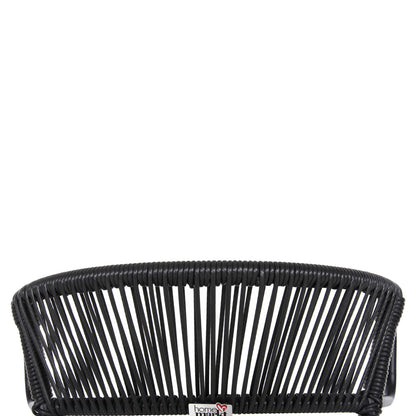 CHAIR SUKI HM6053.02 METAL AND SYNTHETIC RATTAN IN BLACK COLOR 54x62x80Hcm.