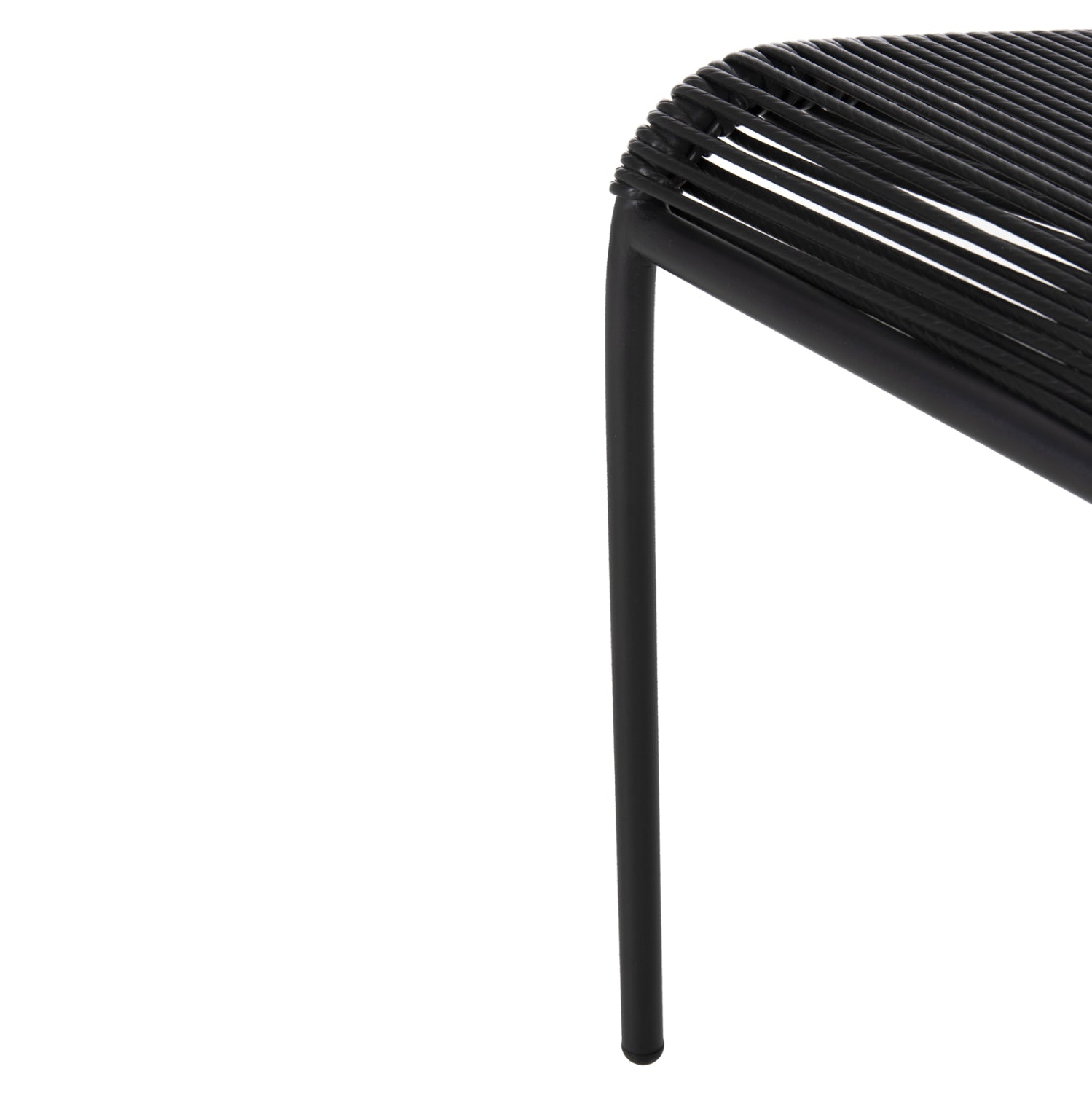 CHAIR SUKI HM6053.02 METAL AND SYNTHETIC RATTAN IN BLACK COLOR 54x62x80Hcm.