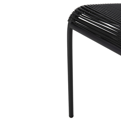 CHAIR SUKI HM6053.02 METAL AND SYNTHETIC RATTAN IN BLACK COLOR 54x62x80Hcm.