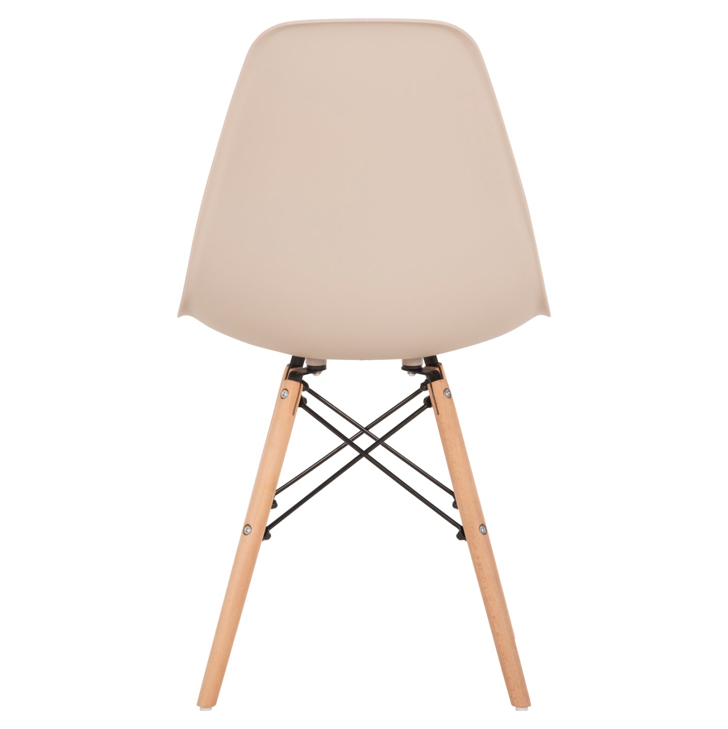 DINING CHAIR TWIST HM8460.25 WOODEN LEGS-POLYPROPYLENE SEAT IN CAPPUCCINO COLOR 46x50x82Hcm.