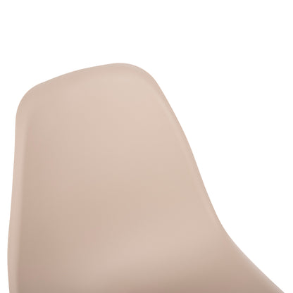DINING CHAIR TWIST HM8460.25 WOODEN LEGS-POLYPROPYLENE SEAT IN CAPPUCCINO COLOR 46x50x82Hcm.