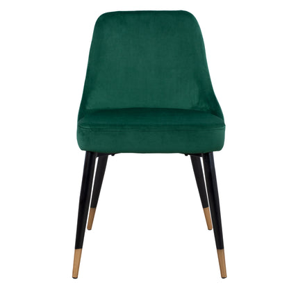 Chair Serentiy HM8527.03 from velvet Cyppress Green Color with metallic frame 51x58x83cm