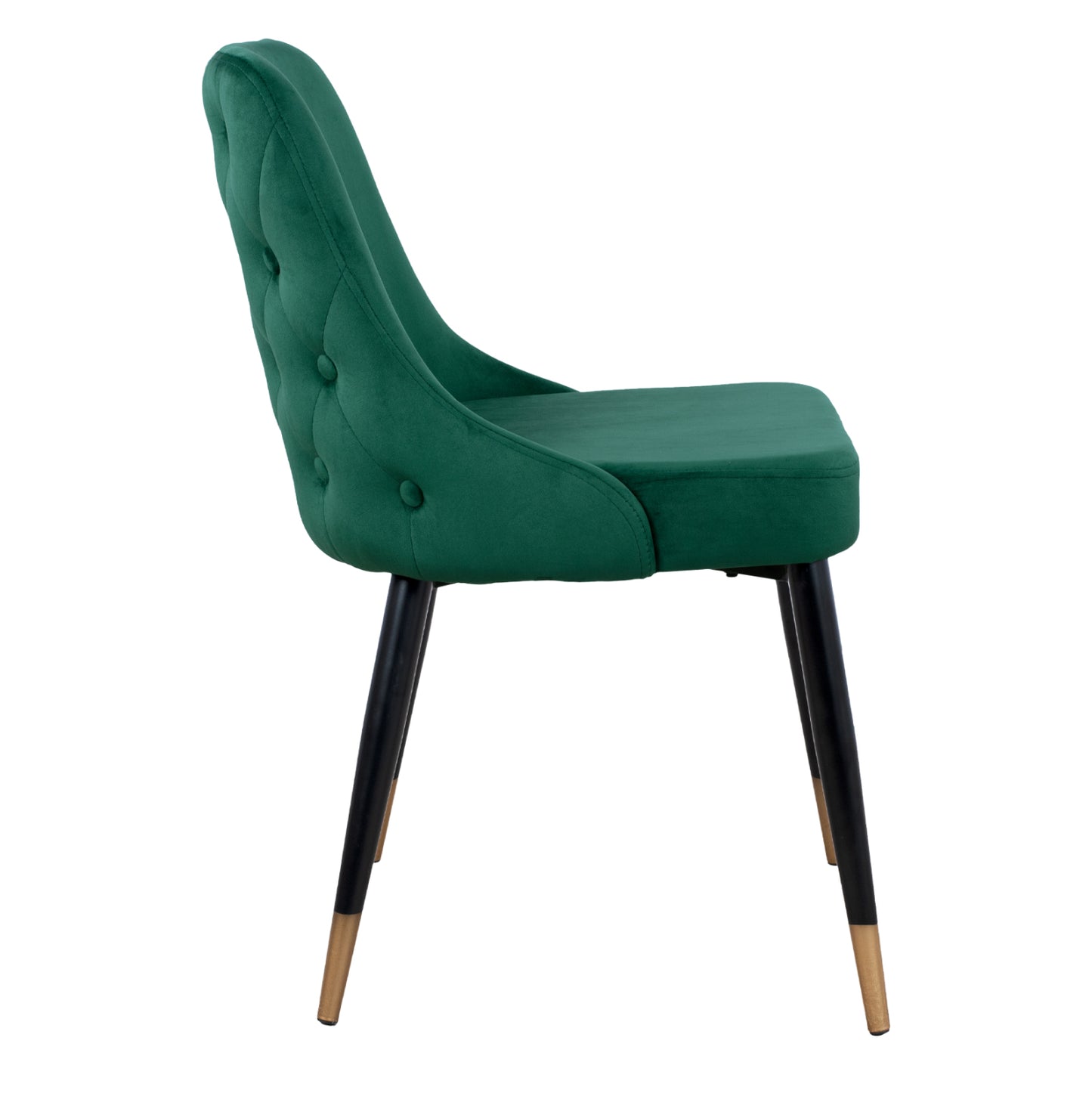 Chair Serentiy HM8527.03 from velvet Cyppress Green Color with metallic frame 51x58x83cm