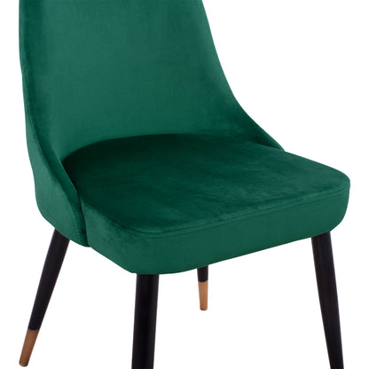 Chair Serentiy HM8527.03 from velvet Cyppress Green Color with metallic frame 51x58x83cm