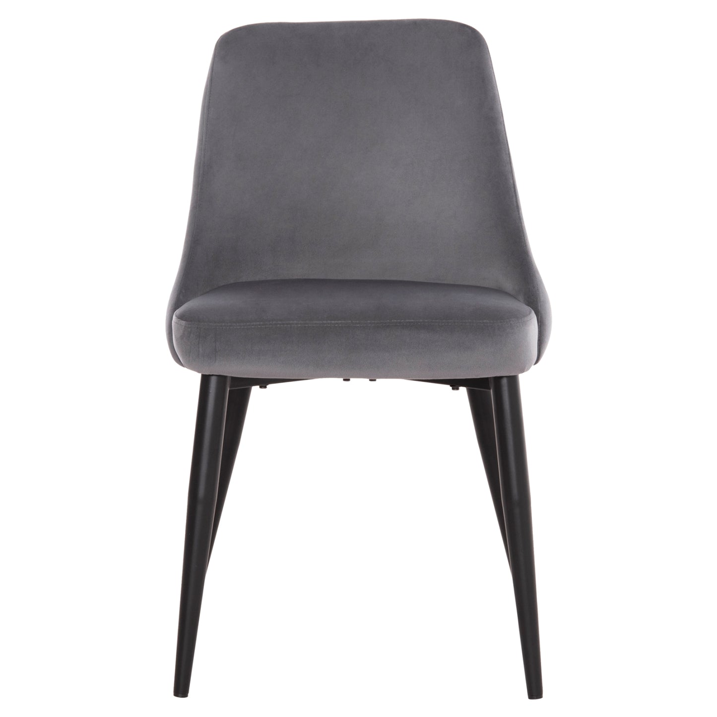 DINING CHAIR SERENITY HM8527.11 GREY VELVET-BLACK METALLIC LEGS 51x54x83,5Hcm.