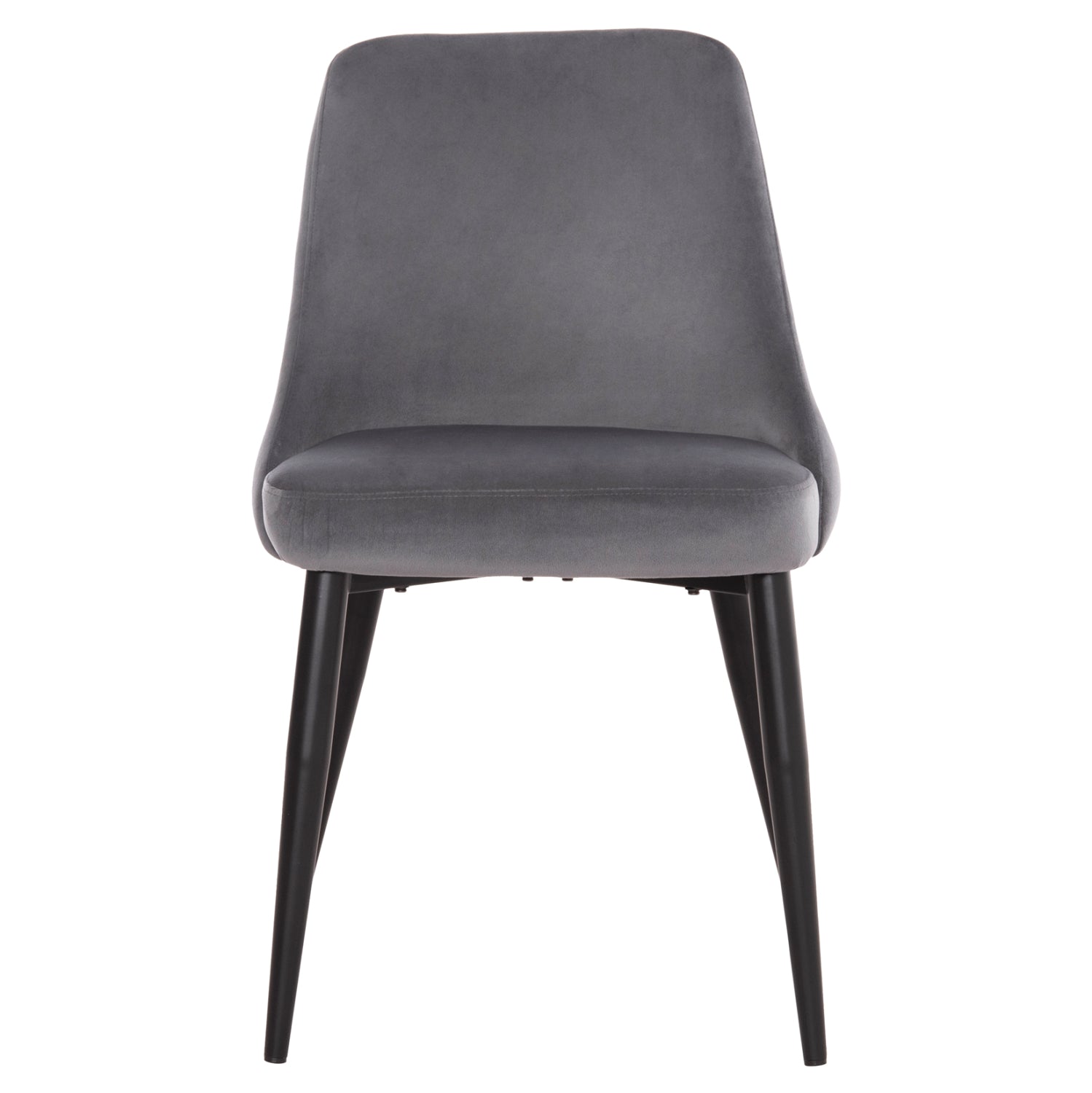 DINING CHAIR SERENITY HM8527.11 GREY VELVET-BLACK METALLIC LEGS 51x54x83,5Hcm.