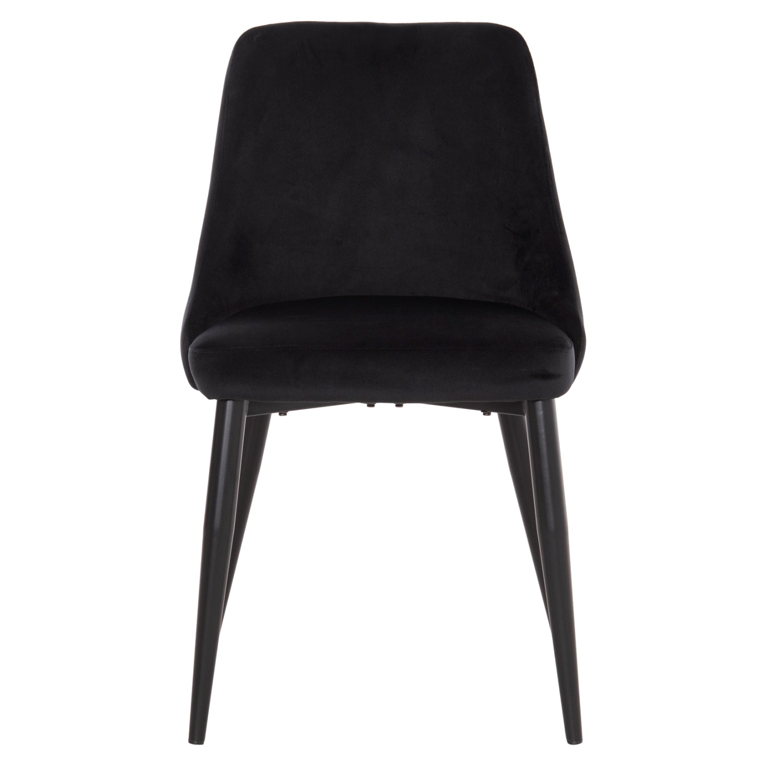 DINING CHAIR SERENITY HM8527.14 BLACK VELVET-BLACK METALLIC LEGS 51x54x83,5Hcm.