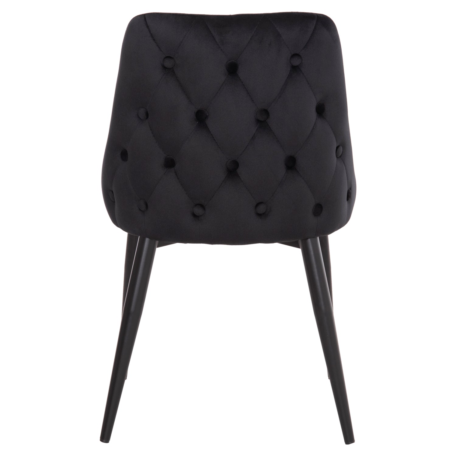 DINING CHAIR SERENITY HM8527.14 BLACK VELVET-BLACK METALLIC LEGS 51x54x83,5Hcm.