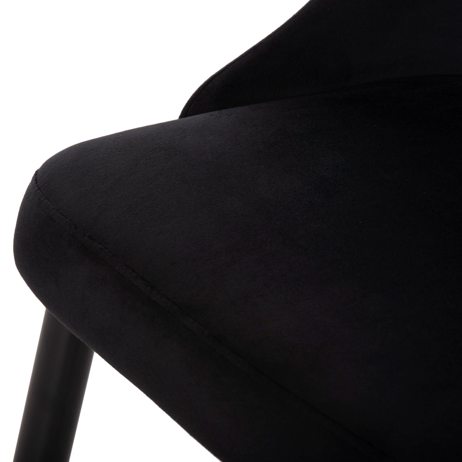 DINING CHAIR SERENITY HM8527.14 BLACK VELVET-BLACK METALLIC LEGS 51x54x83,5Hcm.