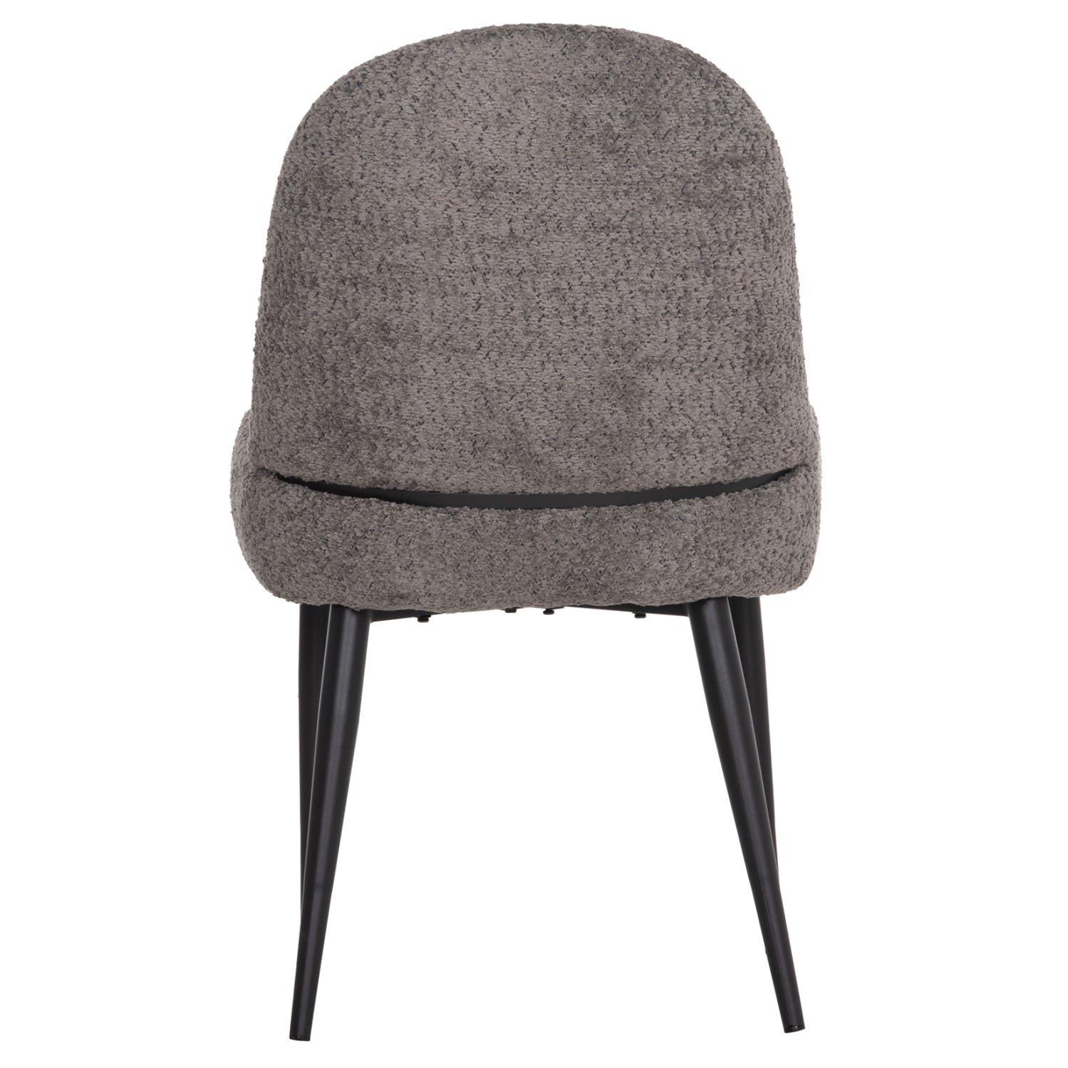 DINING CHAIR SARKY HM8585.11 BOUCLE GREY FABRIC-BLACK METAL LEGS 56x64x88Hcm.