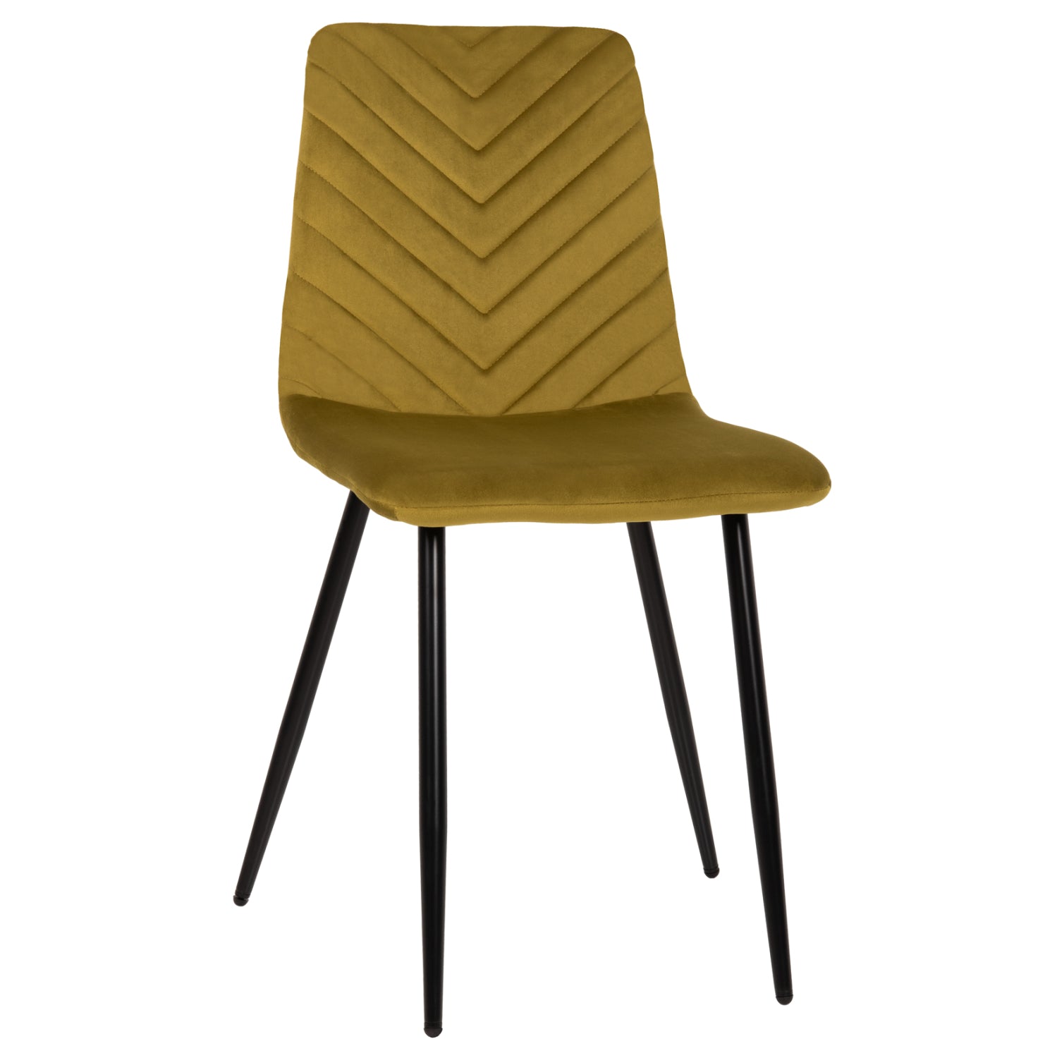DINING CHAIR LATRELL HM8587.07 OLIVE GREEN VELVET & BLACK METAL LEGS 43x54x88Hcm.