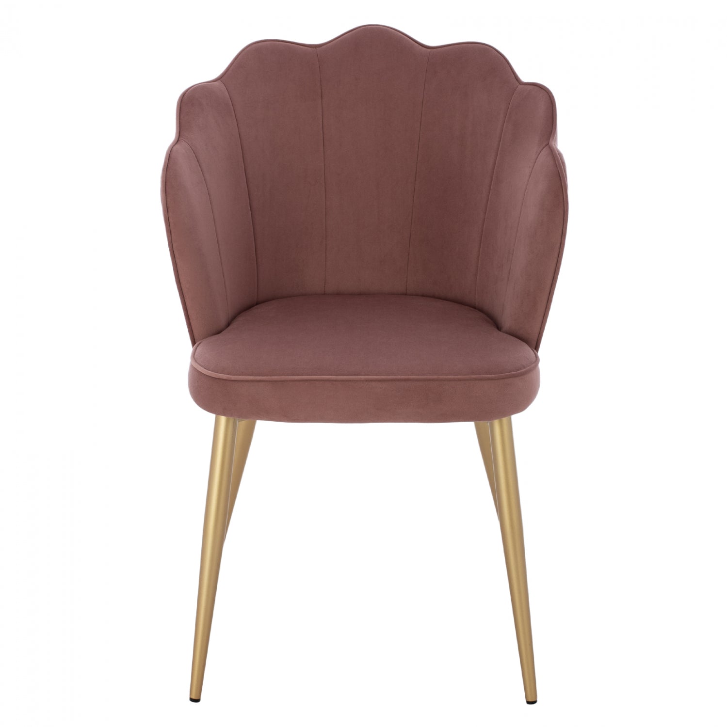 CHAIR HM8737.02 VELVET DUSTY PINK WITH METAL GOLD FRAME 48x48x85 cm.