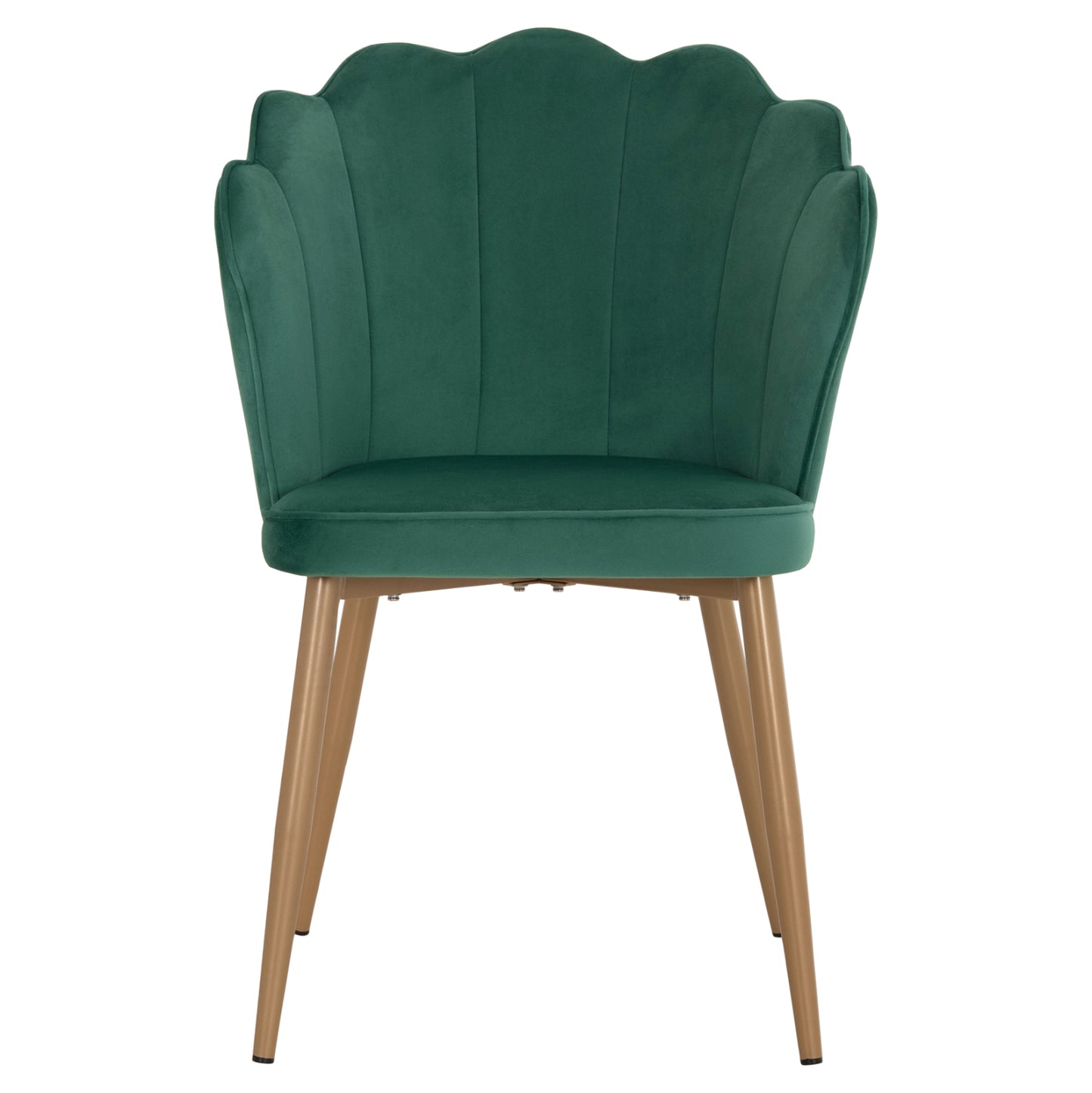 CHAIR HM8737.03 VELVET GREEN WITH METAL GOLD FRAME 57.5x57.5x85 cm.