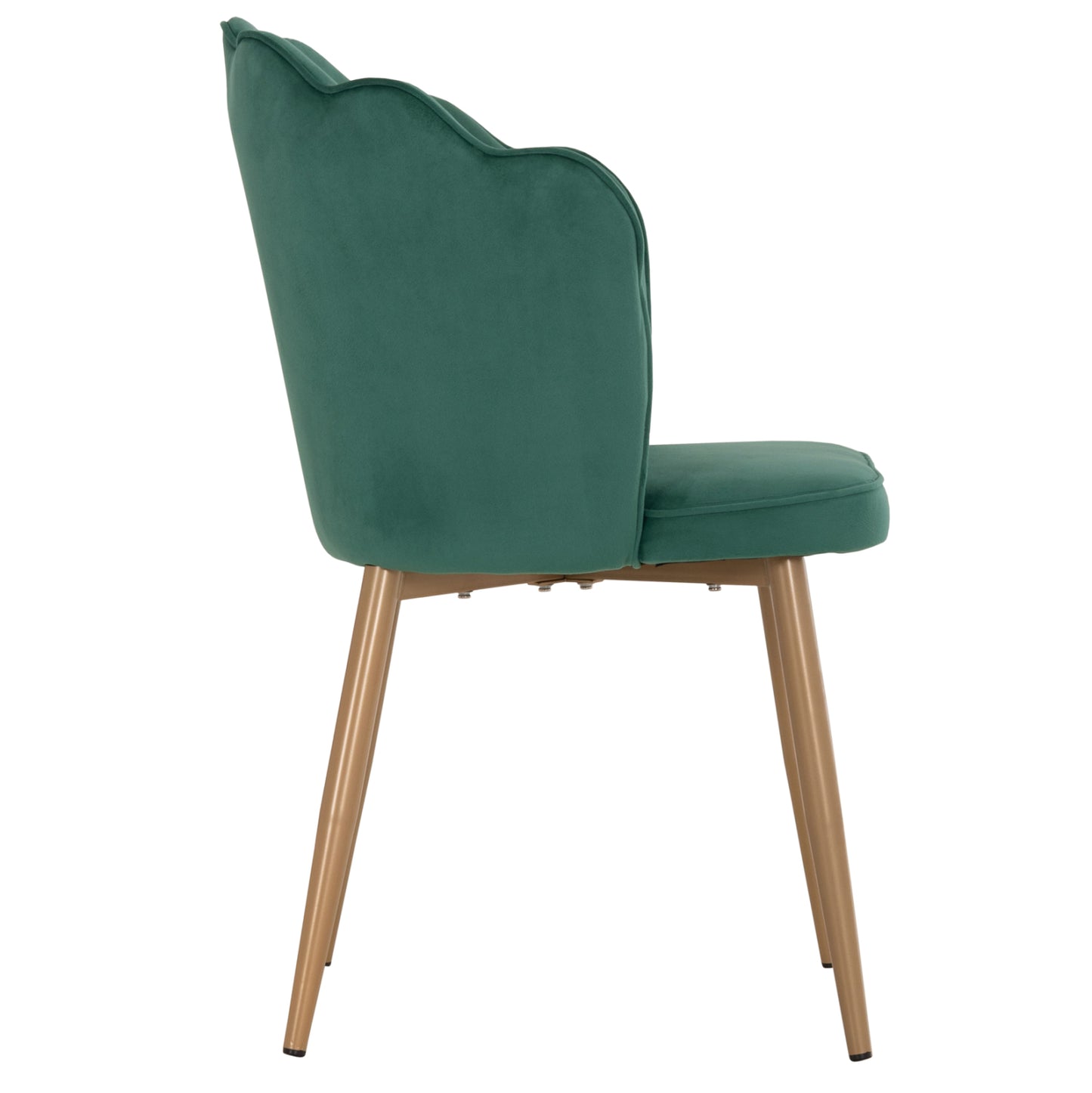 CHAIR HM8737.03 VELVET GREEN WITH METAL GOLD FRAME 57.5x57.5x85 cm.