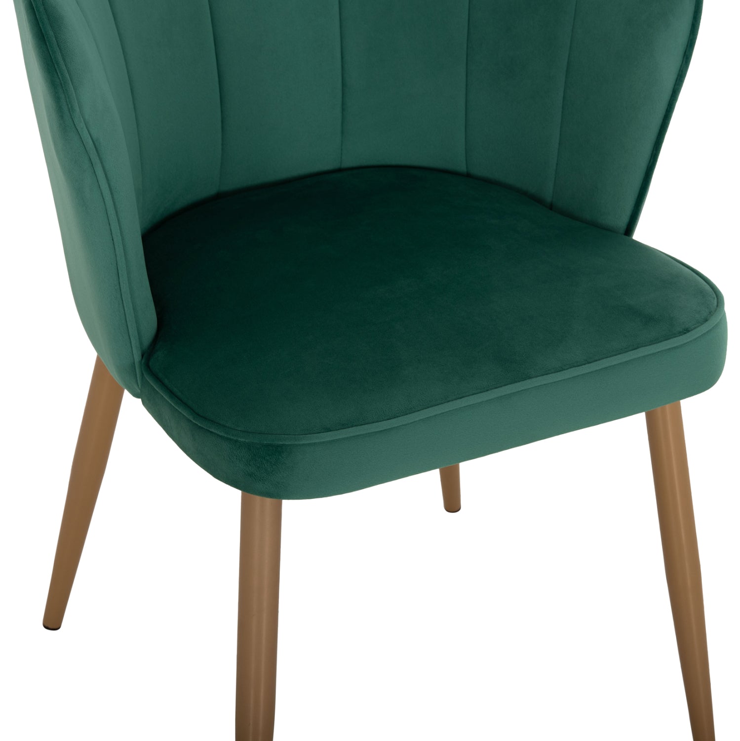 CHAIR HM8737.03 VELVET GREEN WITH METAL GOLD FRAME 57.5x57.5x85 cm.