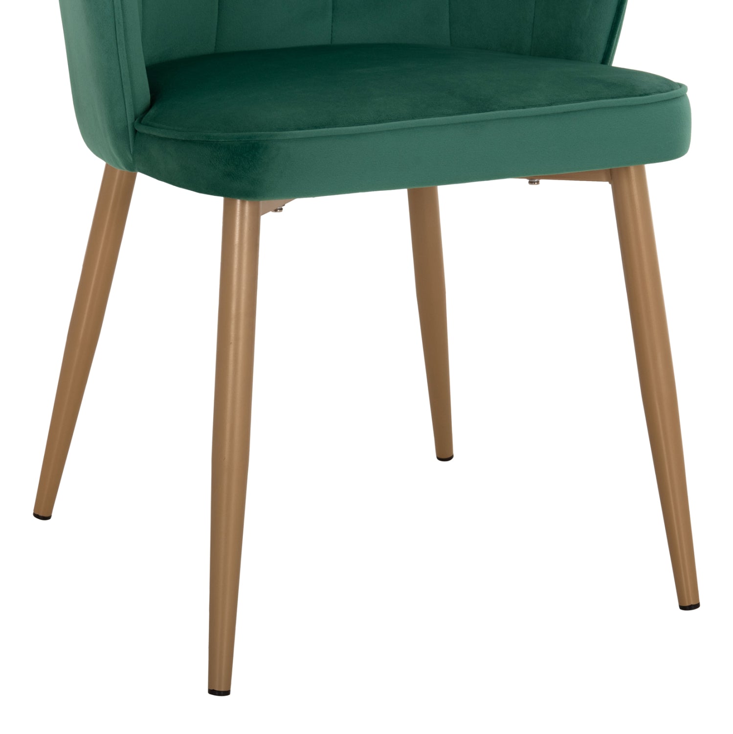 CHAIR HM8737.03 VELVET GREEN WITH METAL GOLD FRAME 57.5x57.5x85 cm.