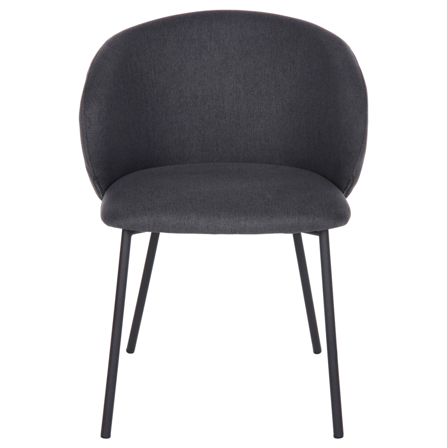 DINING CHAIR ISIAH HM9615.01 GREY FABRIC-BLACK METAL LEGS 56x56x76Hcm.
