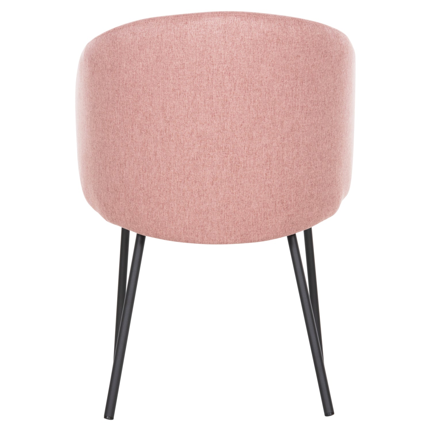 DINING CHAIR ISIAH HM9615.02 DUSTY PINK FABRIC-BLACK METAL LEGS 56x56x76Hcm.