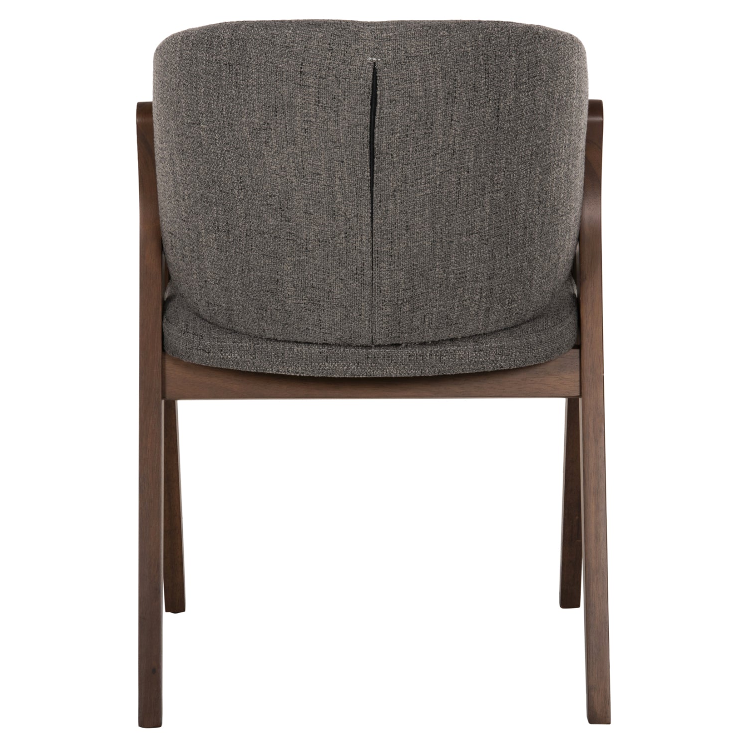 DINING CHAIR HANA HM9746.02 RUBBERWOOD IN WALNUT-FABRIC IN GREY 55x60x84Hcm.