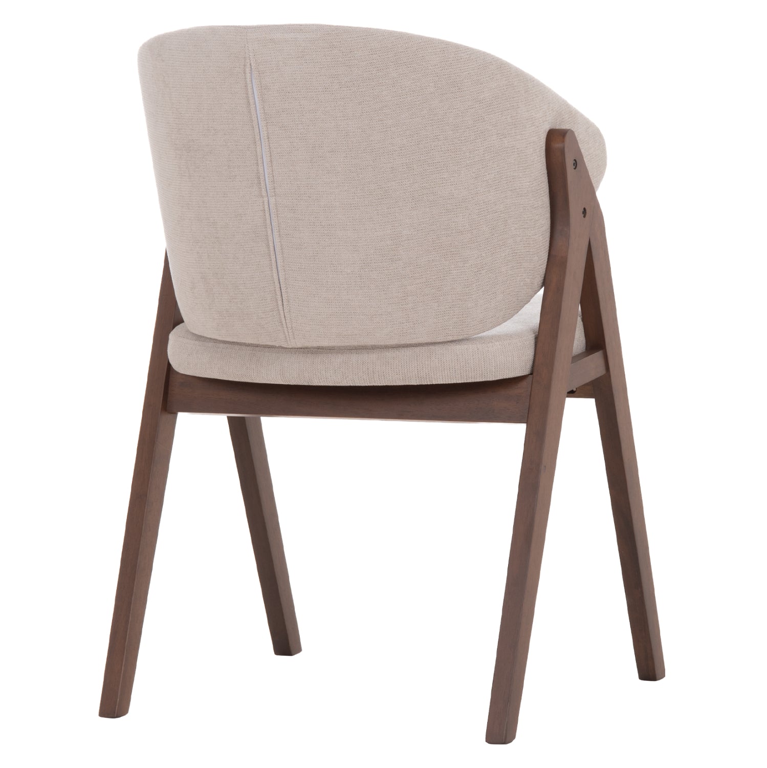 DINING CHAIR HANA HM9746.11 RUBBERWOOD IN BLACK-FABRIC IN GREY 55,5x60x85Hcm.