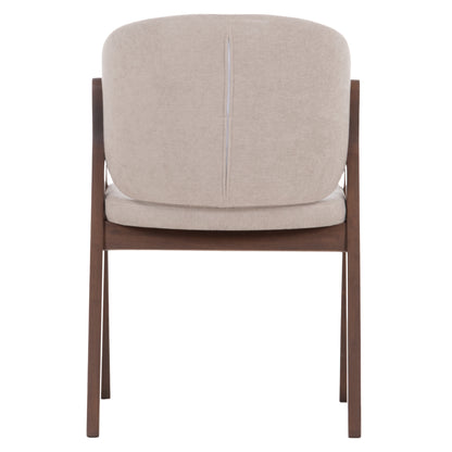 DINING CHAIR HANA HM9746.11 RUBBERWOOD IN BLACK-FABRIC IN GREY 55,5x60x85Hcm.
