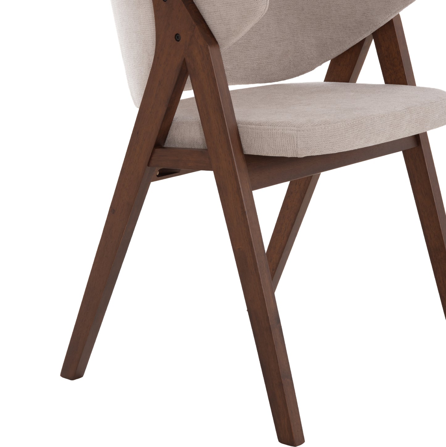 DINING CHAIR HANA HM9746.11 RUBBERWOOD IN BLACK-FABRIC IN GREY 55,5x60x85Hcm.