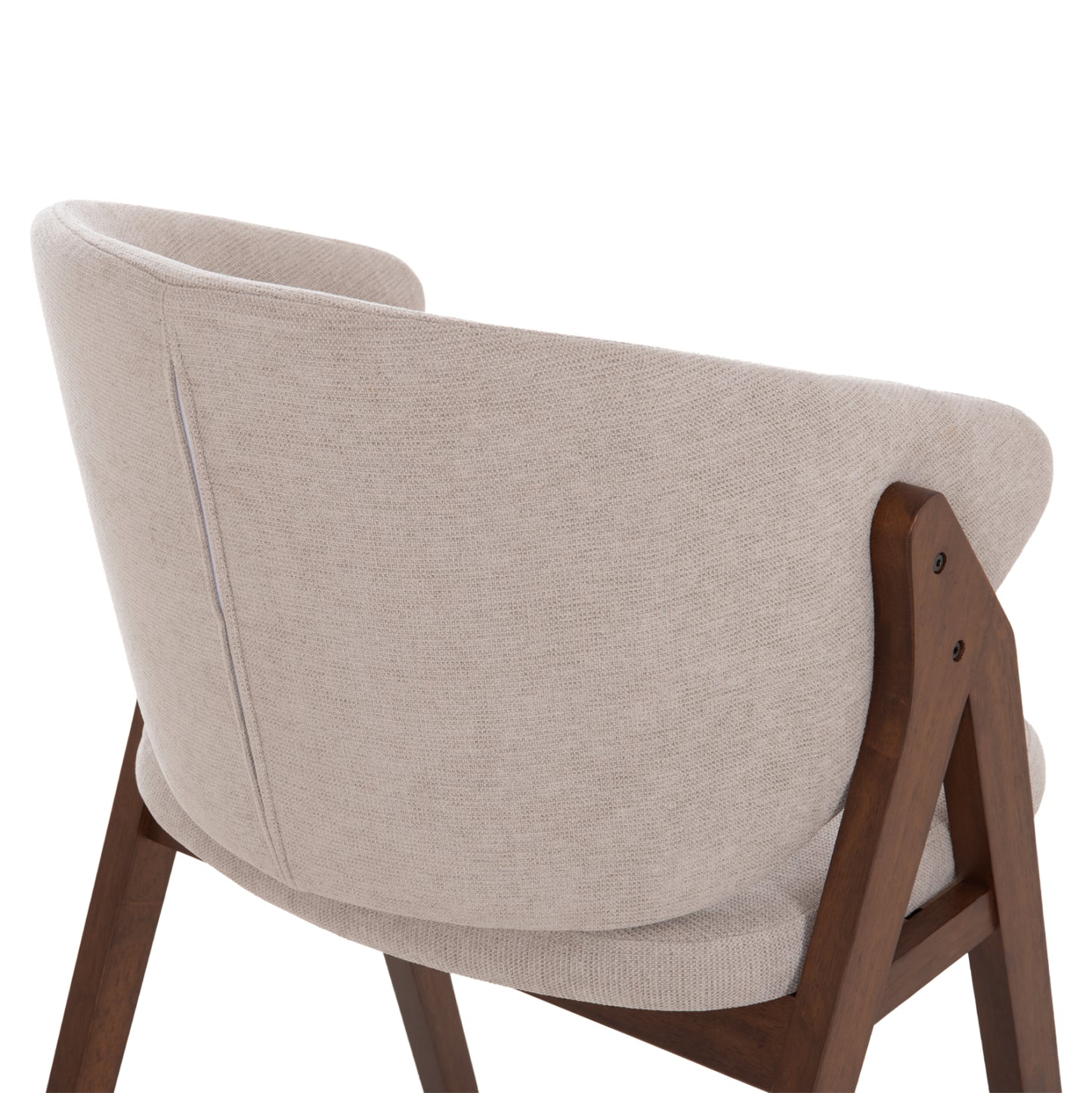 DINING CHAIR HANA HM9746.11 RUBBERWOOD IN BLACK-FABRIC IN GREY 55,5x60x85Hcm.