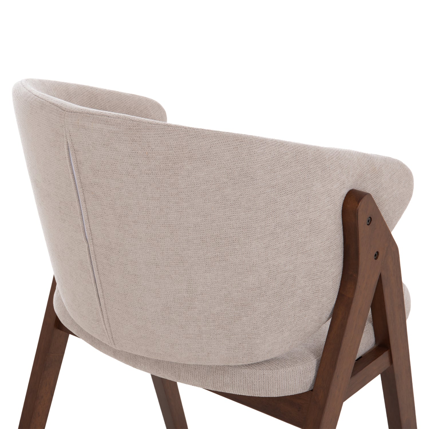 DINING CHAIR HANA HM9746.11 RUBBERWOOD IN BLACK-FABRIC IN GREY 55,5x60x85Hcm.