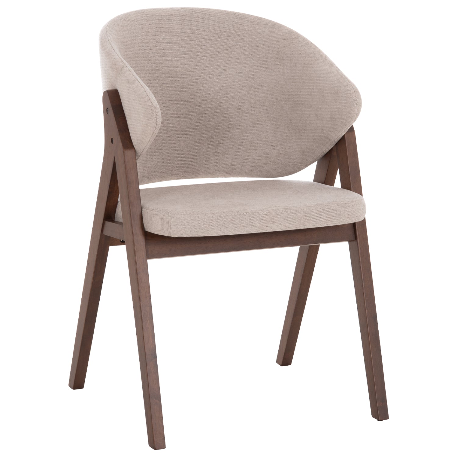 DINING CHAIR HANA HM9746.11 RUBBERWOOD IN BLACK-FABRIC IN GREY 55,5x60x85Hcm.
