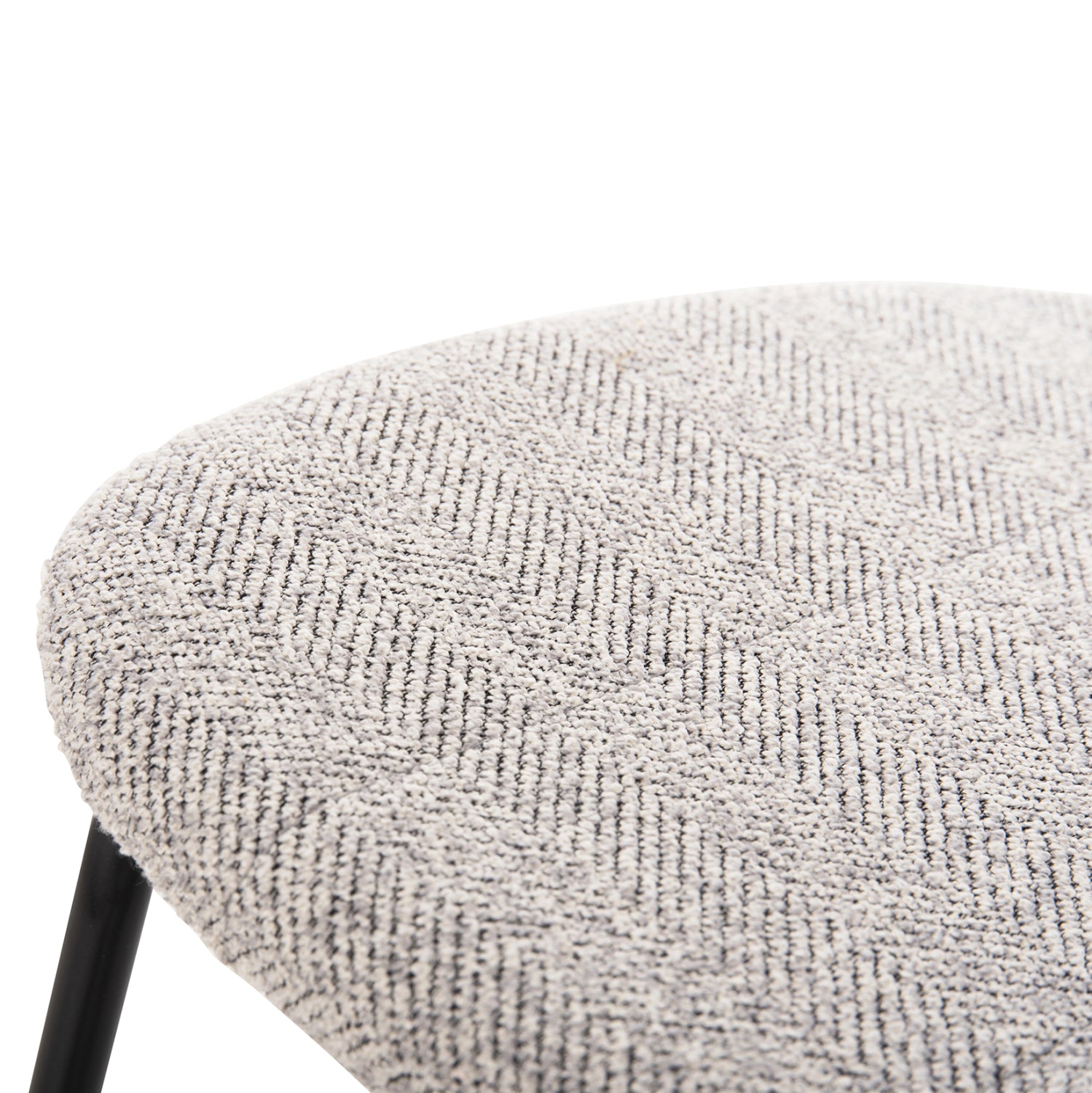 DINING CHAIR DORY HM9855.03 METAL FRAME IN BLACK-FABRIC IN LIGHT GREY 48,5x61x76Hcm.
