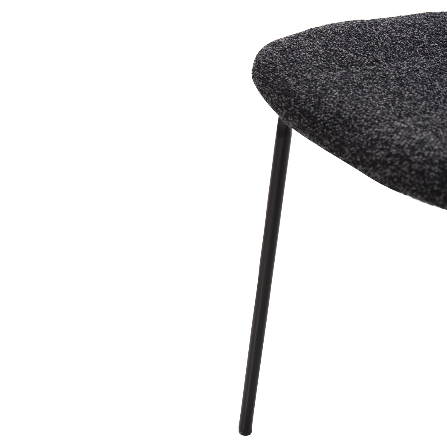 DINING CHAIR DORY HM9855.04 METAL FRAME IN BLACK-FABRIC IN DARK GREY 48,5x61x76Hcm.