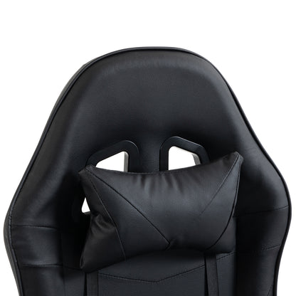 GAMING CHAIR STRATUS HM1231.01 BLACK PVC--WITH LUMBAR AND HEAD SUPPORT CUSHIONS 62x62x119Hcm.