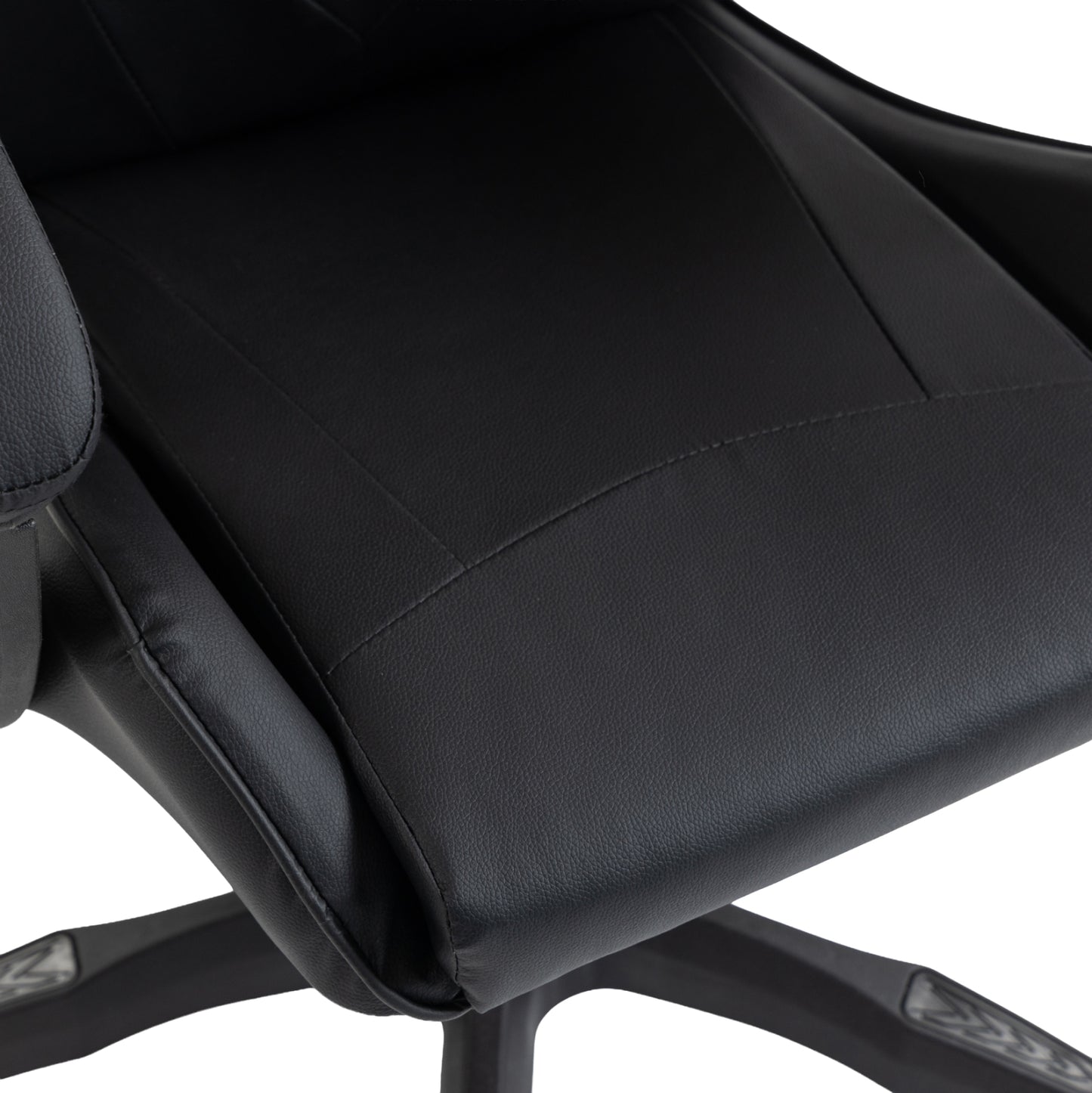 GAMING CHAIR STRATUS HM1231.01 BLACK PVC--WITH LUMBAR AND HEAD SUPPORT CUSHIONS 62x62x119Hcm.