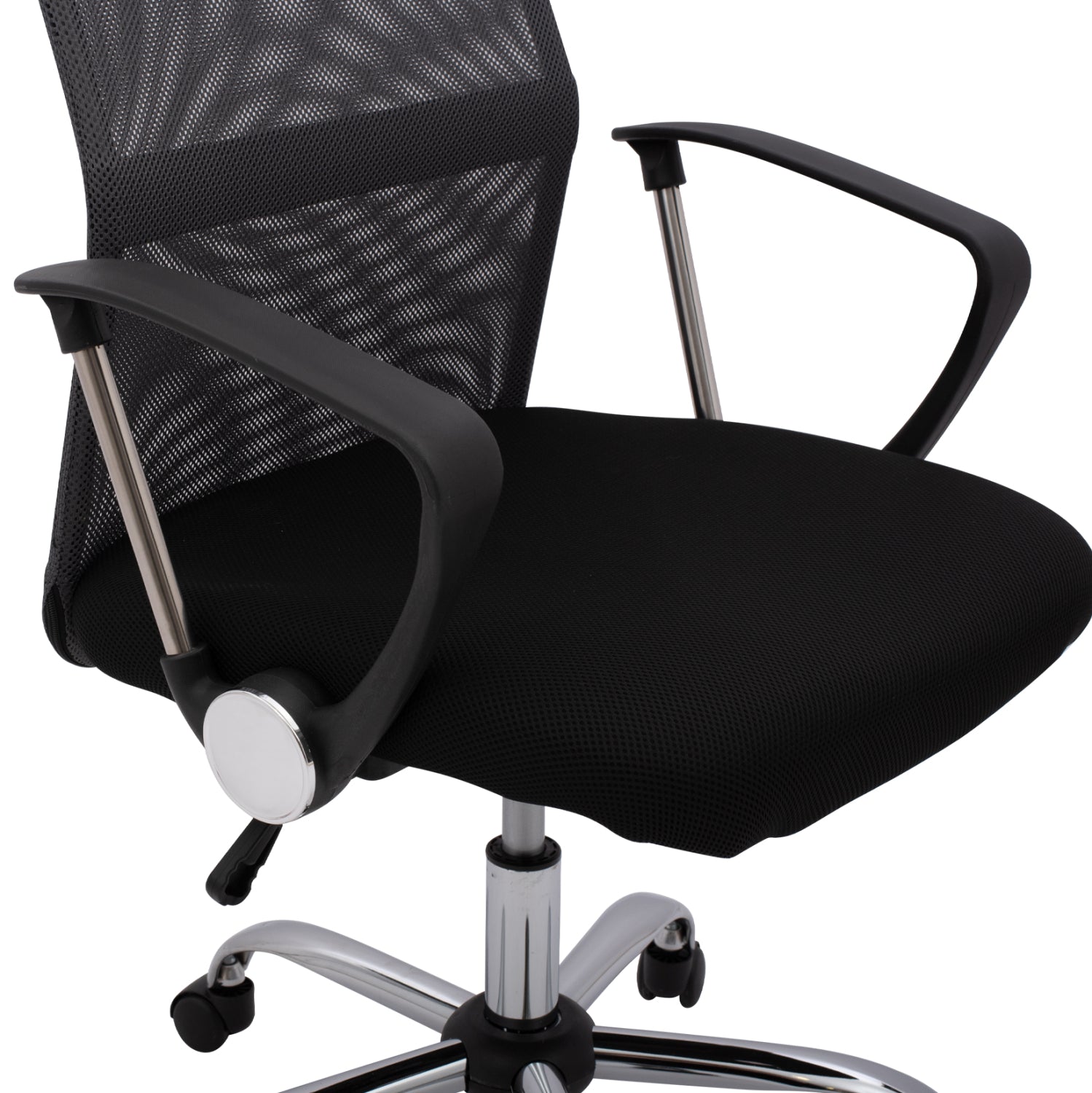Office chair CABLE HM1000.10 Black Grey Mesh chromed leg 61x58x118