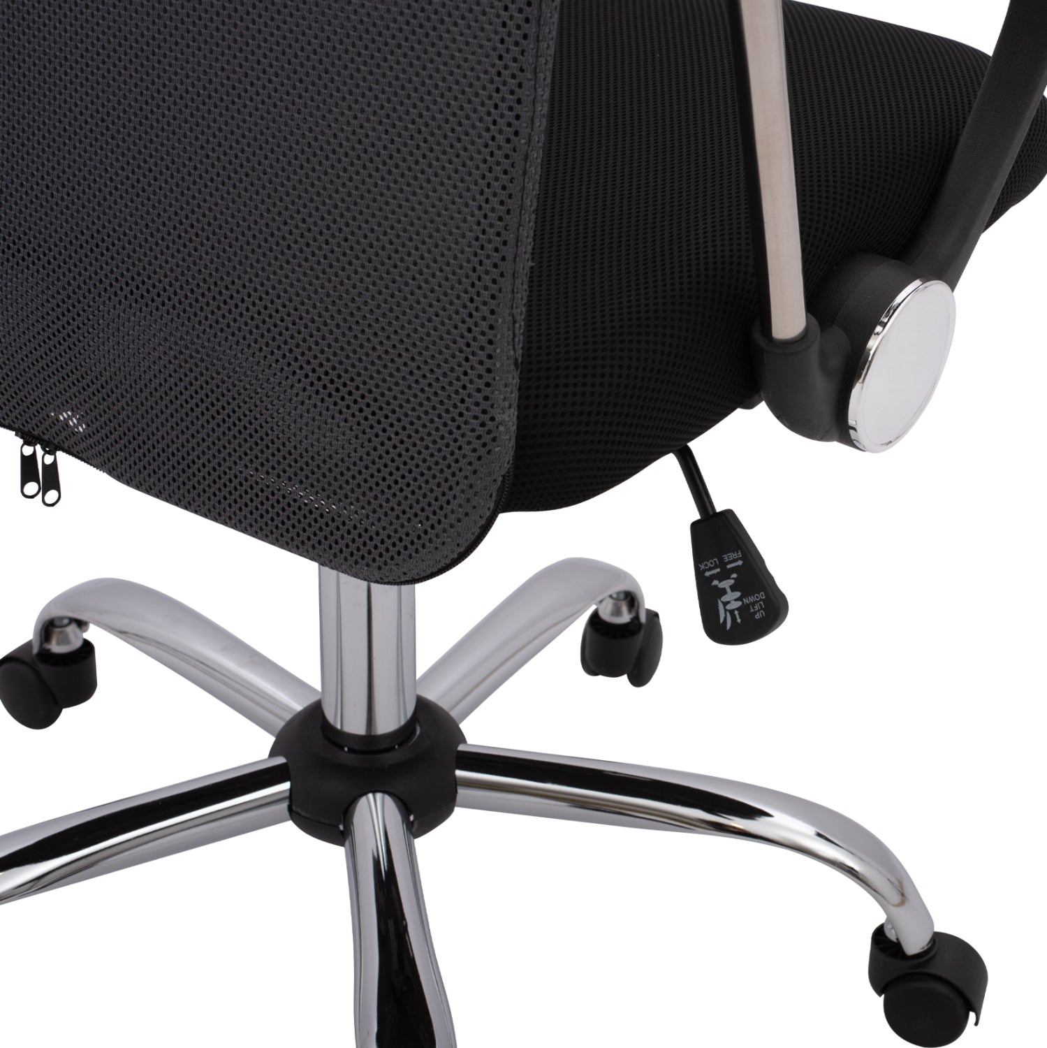 Office chair CABLE HM1000.10 Black Grey Mesh chromed leg 61x58x118