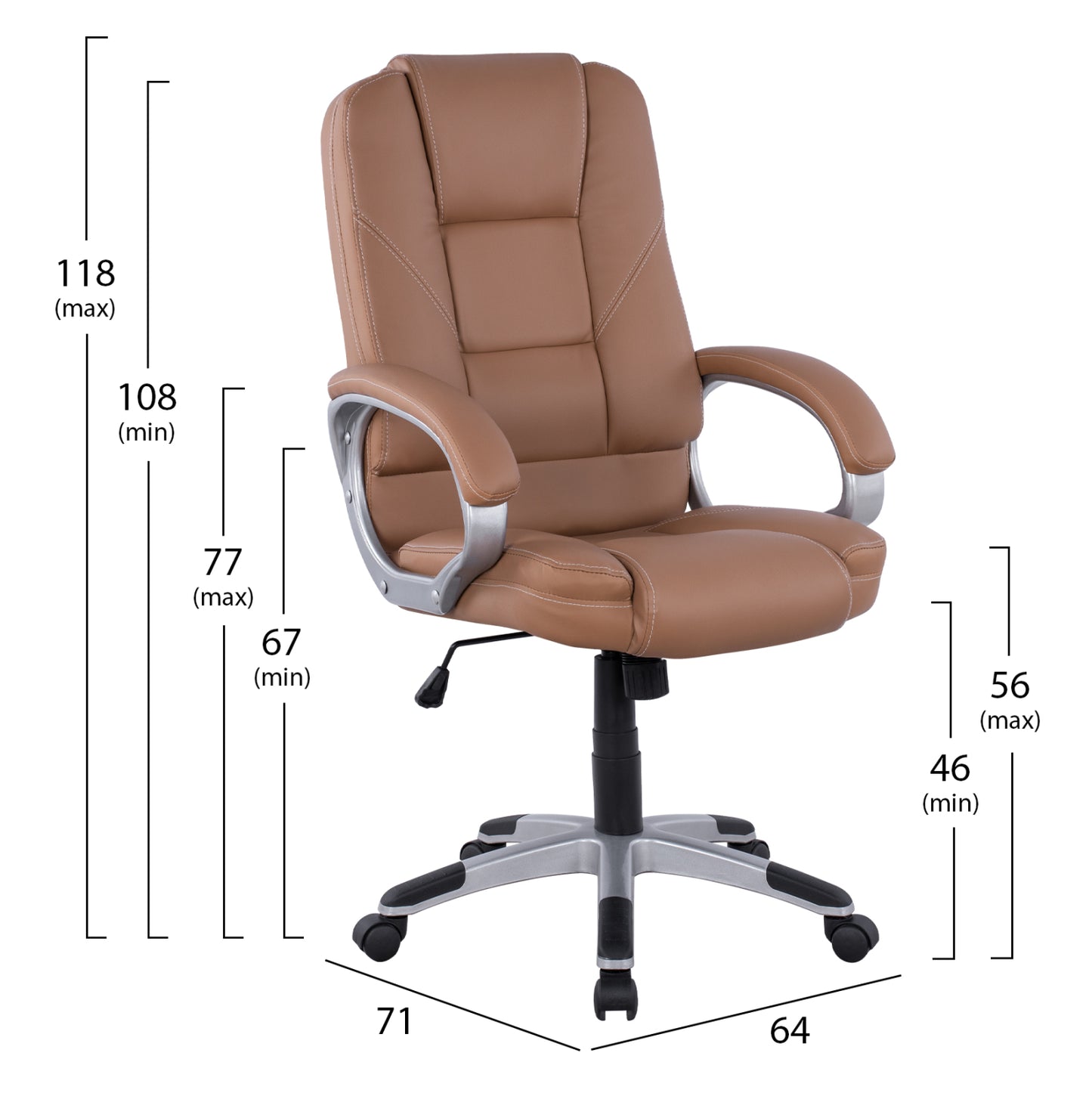Office chair Director's HM1091.09 Camel 64x71x118 cm